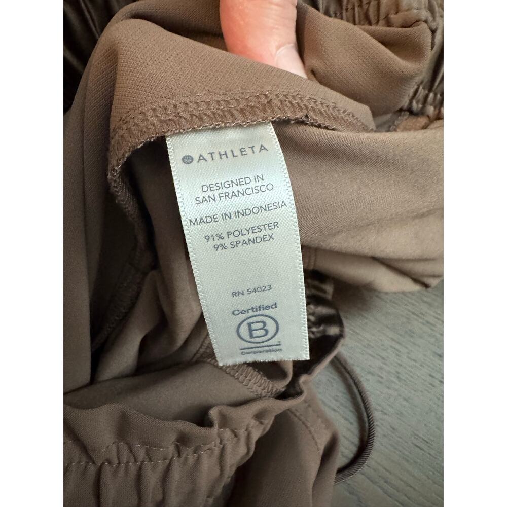 Athleta Metropolis Joggers Mineral Brown Travel Commute Lounge Size 6 Tall - Picture 10 of 11